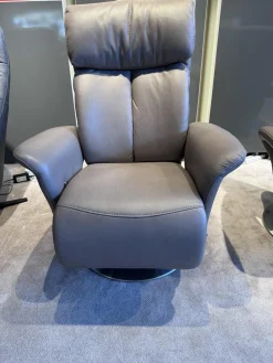 himolla Relaxsessel|Sessel Easy Swing 7627 Leder Soft-Nappa Shadow Braun mit Gasdruckfeder