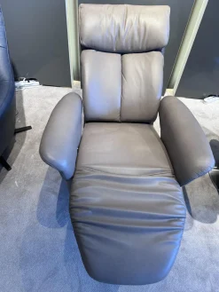 himolla Relaxsessel|Sessel Easy Swing 7627 Leder Soft-Nappa Shadow Braun mit Gasdruckfeder