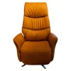 himolla Relaxsessel|Sessel Easy Swing 7051 Leder 22 Soft N Bright Braun Sternfuß Edelstahloptik Mit Aufstehhilfe Und Kopfteilverstellung