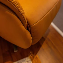 himolla Relaxsessel|Sessel Easy Swing 7051 Leder 22 Soft N Bright Braun Sternfuß Edelstahloptik Mit Aufstehhilfe Und Kopfteilverstellung