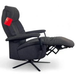 himolla Relaxsessel|Sessel Easy Swing Medium Stoff Q2 Melange Cola Schwarz Sternfuß Metall Pulverbeschichtet Anthrazit 2 Motorig Mit Aufstehhilfe