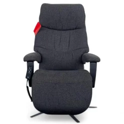 himolla Relaxsessel|Sessel Easy Swing Medium Stoff Q2 Melange Cola Schwarz Sternfuß Metall Pulverbeschichtet Anthrazit 2 Motorig Mit Aufstehhilfe