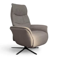 himolla Relaxsessel|Sessel Easy Swing Stoff Aquaclean 03 Kiesel Grau Sternfuß Metall Anthrazit Pulverbeschichtet Manuell Verstellbar