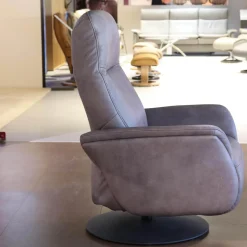 himolla Fernsehsessel|Sessel Easy-Swing Leder Eleganza Fango Braun Superlastic Plus Tellerfuß Anthrazit