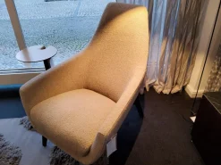 Montis Relaxsessel|Sessel Enzo Stoff Orsetto 05 Beige Gestell Eiche Schwarz Carbon Gebeizt