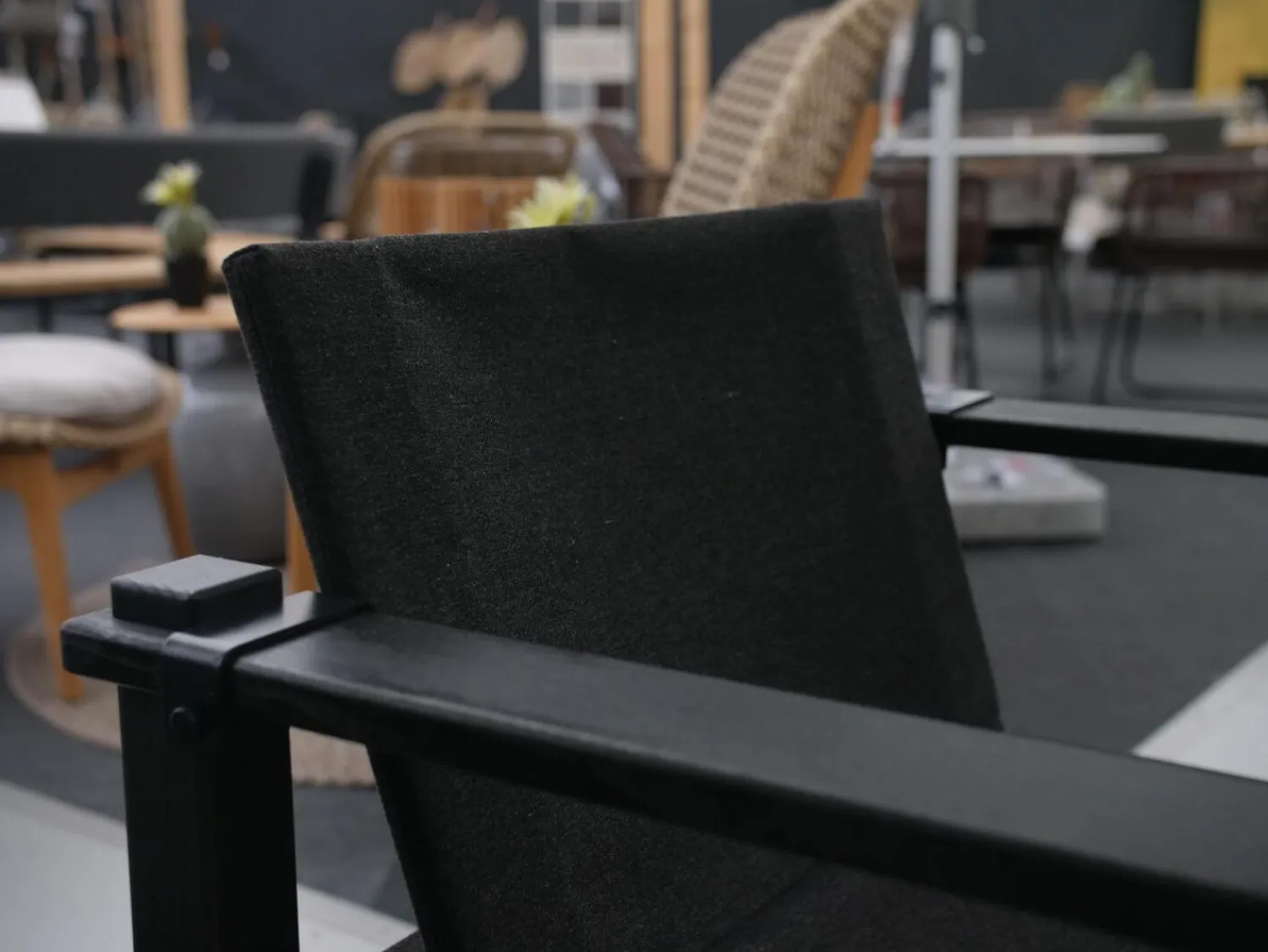 COR Gartenstühle|Sessel Farmer Stoff 5094 Schwarz Gestell Esche Schwarz Geölt