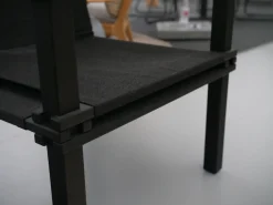 COR Gartenstühle|Sessel Farmer Stoff 5094 Schwarz Gestell Esche Schwarz Geölt