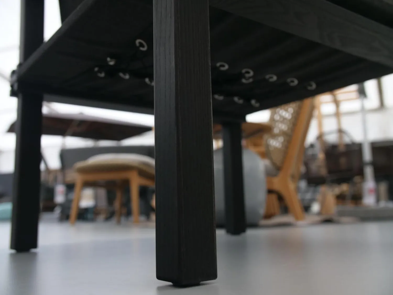 COR Gartenstühle|Sessel Farmer Stoff 5094 Schwarz Gestell Esche Schwarz Geölt