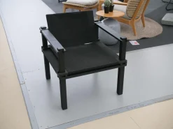 COR Gartenstühle|Sessel Farmer Stoff 5094 Schwarz Gestell Esche Schwarz Geölt
