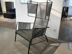 Ligne Roset Relaxsessel|Sessel Fifty Stoff 1 Grau Gestell Schwarz