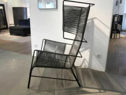 Ligne Roset Relaxsessel|Sessel Fifty Stoff 1 Grau Gestell Schwarz