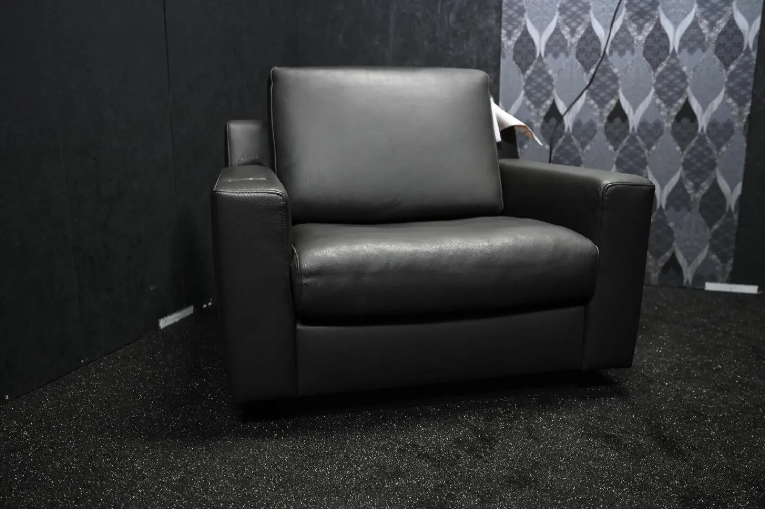 E. Schillig Relaxsessel|Sessel Flex Plus L 140 Dickleder 72 Schiefer Füße Schwarz