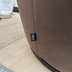 COR Relaxsessel|Sessel Flint Drehbar Stoff 14004 Mocca Braun Grrau Außen Leder 492 Braun