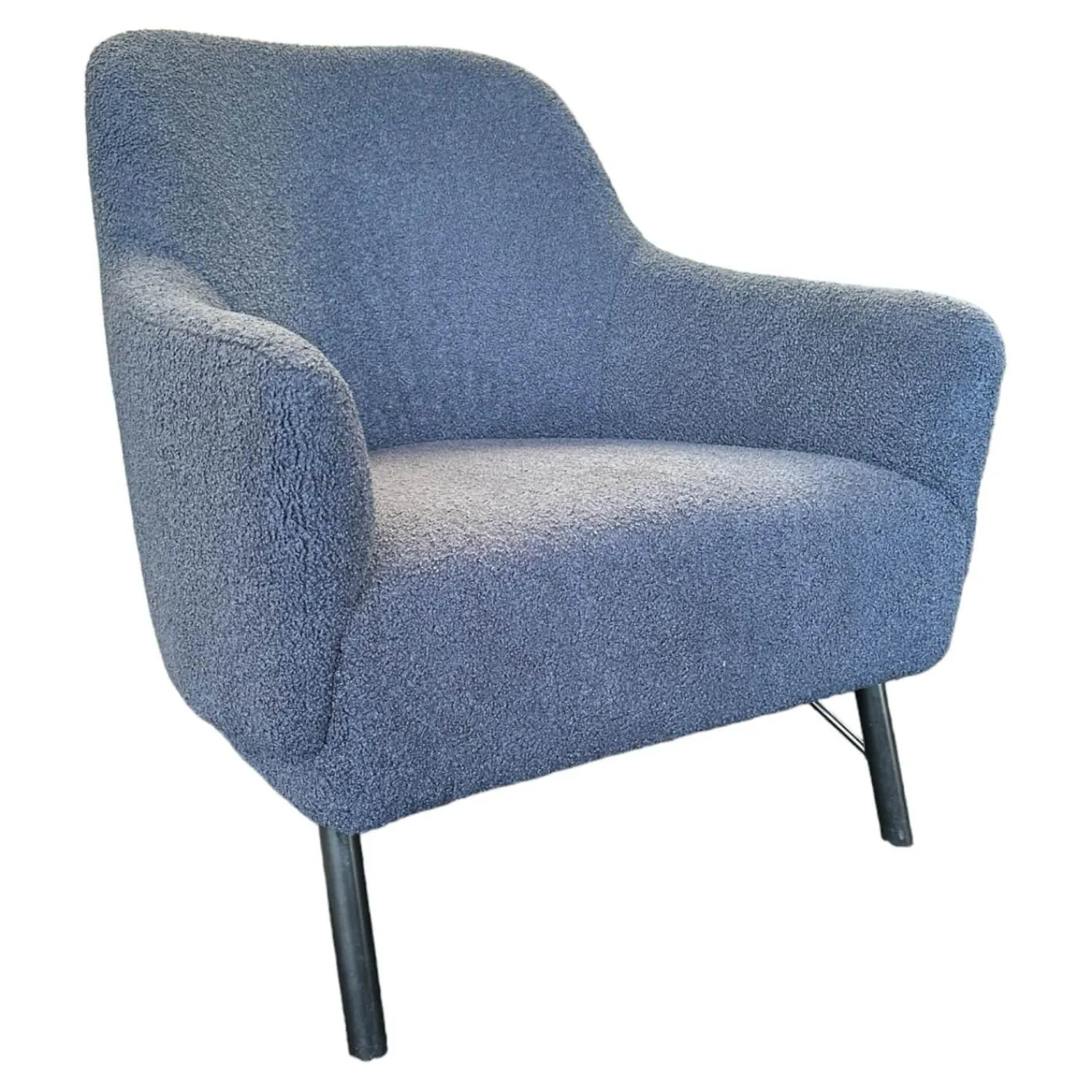 IP Design Loungesessel|Sessel Flow Bezug Chivasso Dunkelblau Füße Esche