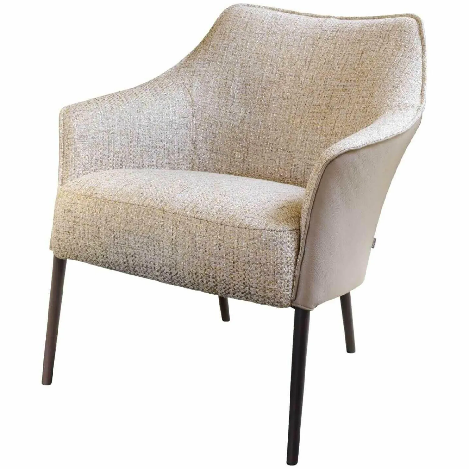 Jori Relaxsessel|Sessel Fuga Niedrig Bezug Innen Stoff James C0013 Außen Leder Lipano Taupe