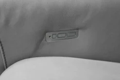 Rossini Relaxsessel|Sessel Galileo Leder Moss Smoke Sternfuß Edelstahl mit elektrischer Relaxfunktion 2-Motorisch