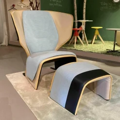 Cassina Relaxsessel|Sessel Gender 570 12 Melange Leder Schwarz Beige Gelb Ice Kissen Stoff Gerrit