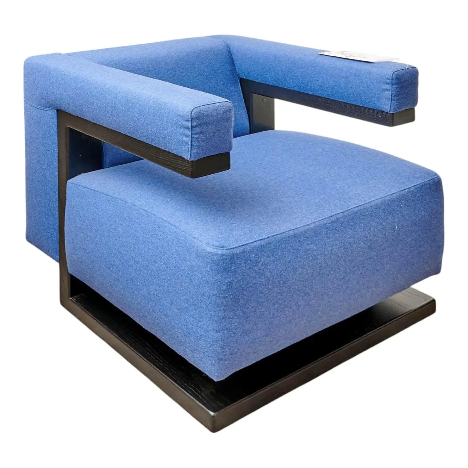 Tecta Loungesessel|Sessel Gropius F51 Stoff Dama 0077 Blau Gestell Esche Schwarz