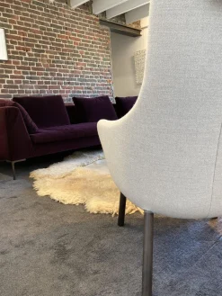 Vitra Relaxsessel|Sessel Hal Lounge Mit Ottoman Stoff Dumet 02 Beige Melange Füße Eiche Dunkel