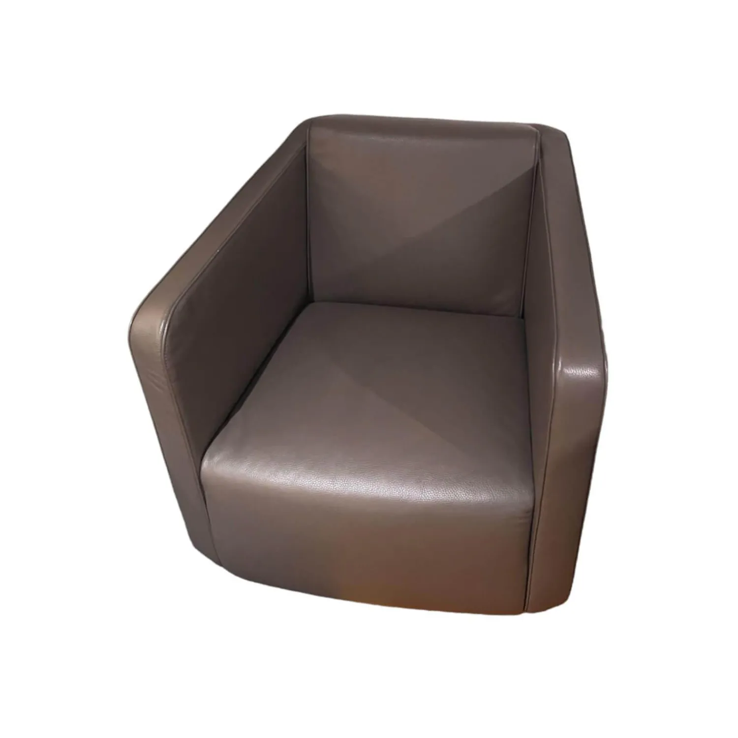 Team by Wellis Loungesessel|Sessel Hamo Mit Drehteller Leder XO Smart Basalt Grau Gestell Graphit Lackiert