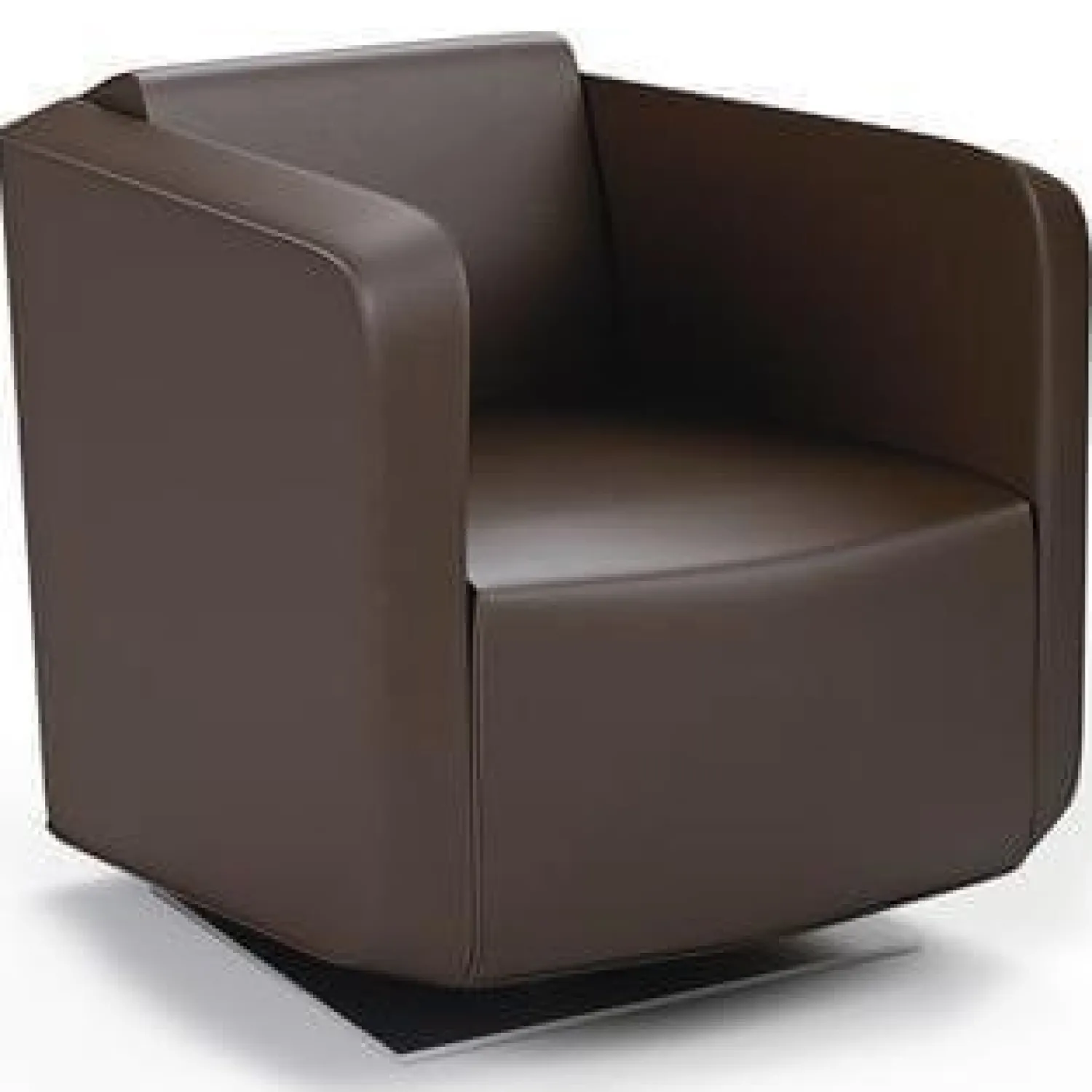 Team by Wellis Loungesessel|Sessel Hamo Mit Drehteller Leder XO Smart Basalt Grau Gestell Graphit Lackiert