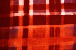 Werther Relaxsessel|Sessel Hanson 460 Rubelli Macallan 30260-004 Cat. V Rot Kariert Gestell Buche Schwarz mit Hocker