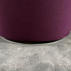 B&B Italia Relaxsessel|Sessel Harbor Stoff Veilchen Violett Drehgestell Grau Metallisiert Mit Tablett Eiche Schwarz Gebürstet Kopfkissen Und Hocker