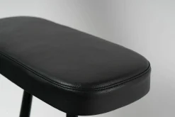 Walter Knoll Loungesessel|Relaxsessel|Sessel Healey Lounge Leder Congress Asphalt 252 Cat. 55 Grau Fußkreuz Schwarz mit Hocker