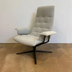 Walter Knoll Relaxsessel|Sessel Healey Soft 184 10 Stoff Divina Melange 2 120 Hellgrau Grau Gestell Bronze Schwarz Matt Pulverbeschichtet