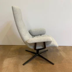 Walter Knoll Relaxsessel|Sessel Healey Soft 184 10 Stoff Divina Melange 2 120 Hellgrau Grau Gestell Bronze Schwarz Matt Pulverbeschichtet