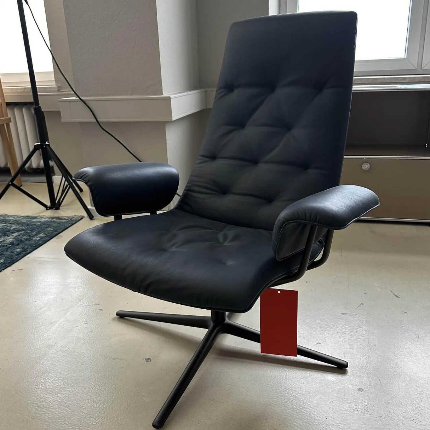 Walter Knoll Relaxsessel|Sessel Healey Soft Bezug Leder Vintage Tourmaline Gestell Metall Bronziert