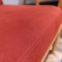 Dyrlund Relaxsessel|Sessel Hoch DY 1260H Stoff Comfort 0028 Rot Kernbuche Geölt