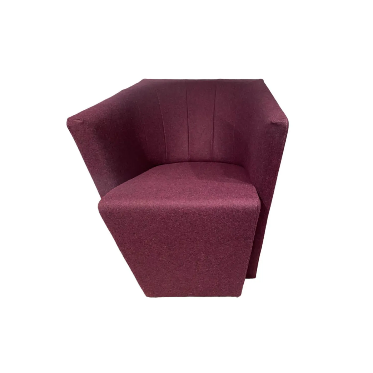 Jori Loungesessel|Sessel Ice Cube Bezug Filz Divina Meolange C 0671 Violett Gestell Massivholz Mit Drehfuß