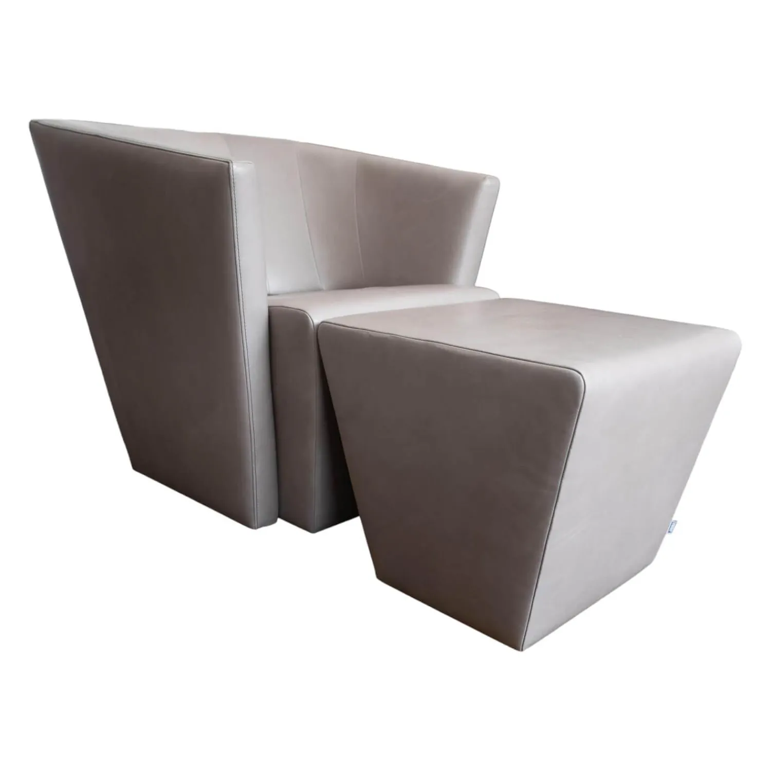 Jori Relaxsessel|Sessel Ice Cube Leder Lolita Albero mit Hocker