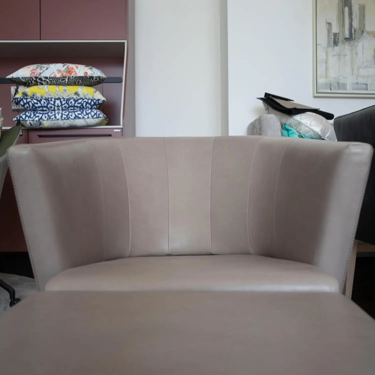 Jori Relaxsessel|Sessel Ice Cube Leder Lolita Albero mit Hocker