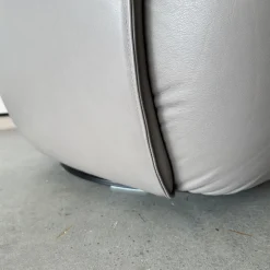 Walter Knoll Loungesessel|Sessel Ishino 195 10 Leder Elen 1406 Taupe Beige Drehteller Schwarz Matt Mit Kunststoffgleitern