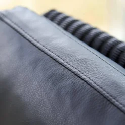 Accente Loungesessel|Sessel Leder Und Stoff Schwarz Gestell Metall Chrom Schwingend