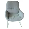 Freifrau Loungesessel|Sessel Leya Lounge Chair Stoff Opera Aloe Grau Drahtgestell RAL 6021 Blassgrün Grün Mit Kunststoffgleitern