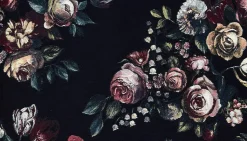 Freifrau Loungesessel|Sessel Leya Wingback Chair Stoff Smart Bougogne Rot Außen Gobelin mit Ottoman