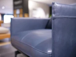 Rolf Benz Loungesessel|Sessel Liv Smart Leder 42 103 Dunkel Schwarz Blau Gestell Aluminium RAL 9017 Verkehrsschwarz Pulverbeschichtet