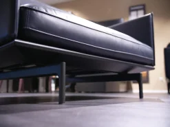 Rolf Benz Loungesessel|Sessel Liv Smart Leder 42 103 Dunkel Schwarz Blau Gestell Aluminium RAL 9017 Verkehrsschwarz Pulverbeschichtet