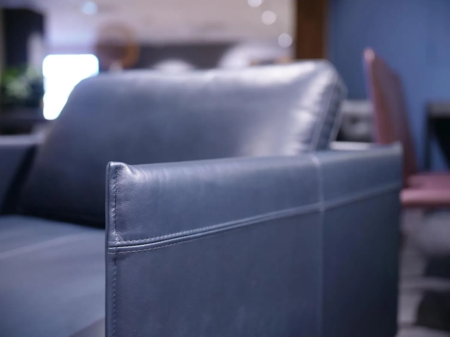 Rolf Benz Loungesessel|Sessel Liv Smart Leder 42 103 Dunkel Schwarz Blau Gestell Aluminium RAL 9017 Verkehrsschwarz Pulverbeschichtet