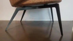 Lema Relaxsessel|Sessel Lounge Chair Bice Stoff DD TDD81 Sarin Orange Füße Bronzefarben