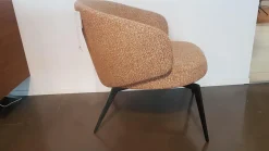 Lema Relaxsessel|Sessel Lounge Chair Bice Stoff DD TDD81 Sarin Orange Füße Bronzefarben