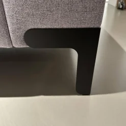 Havee Meubelen Loungesessel|Sessel Loveseat Foldy Stoff Tonica 633 Grau Füße Stahl Schwarz RAL9005