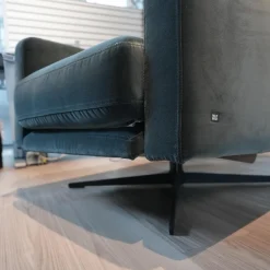 Rolf Benz Fernsehsessel|Sessel L-SE EL 571 Stoff 18.225 Graublau Sternfuß Metall Verkehrsschwarz Inkl. Elektrische Verstellung Mit Akku