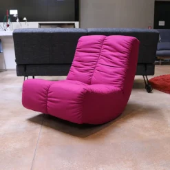 Brühl Relaxsessel|Sessel Lucky 1 Basic Rocking Chair Stoff Wollfilz Zyklam