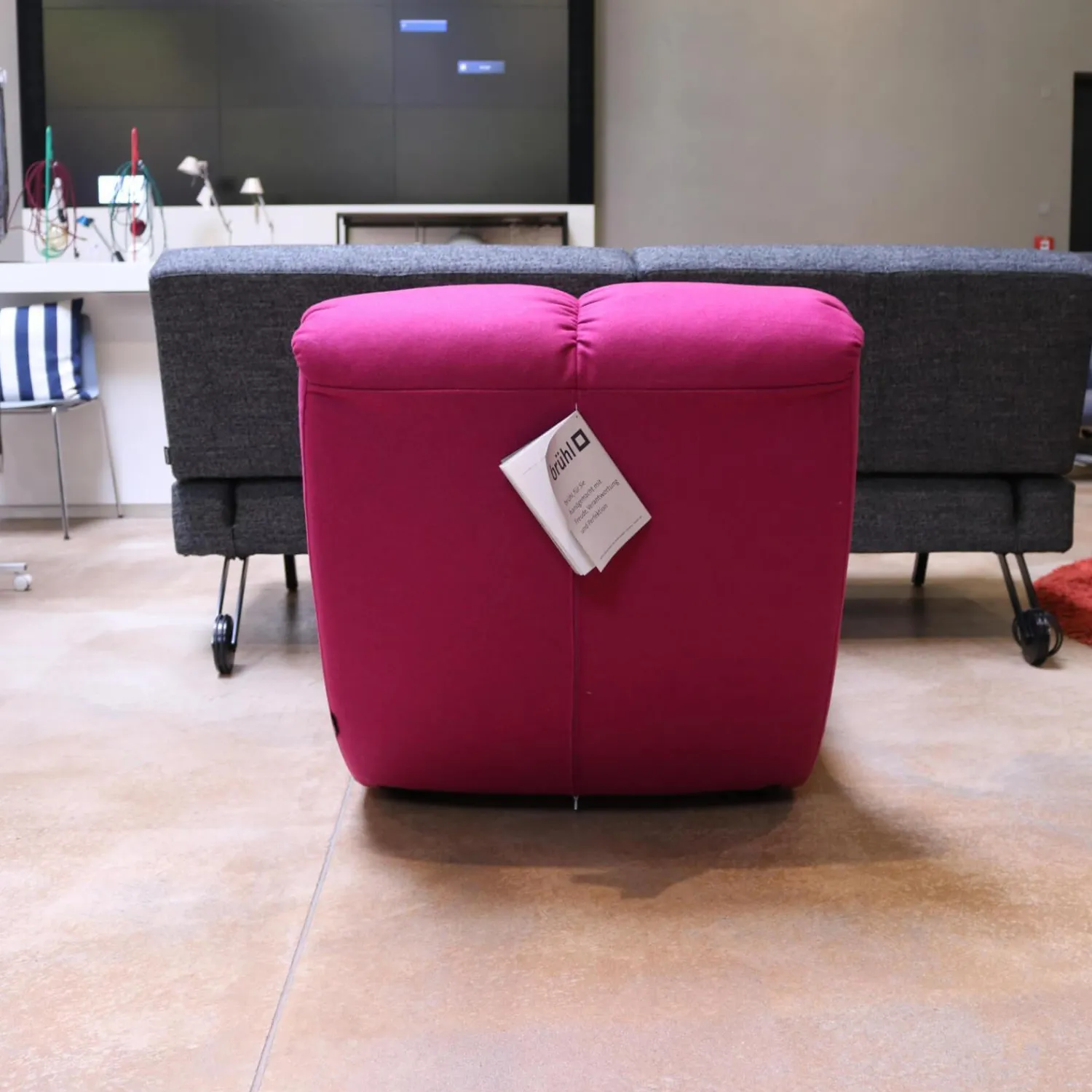 Brühl Relaxsessel|Sessel Lucky 1 Basic Rocking Chair Stoff Wollfilz Zyklam