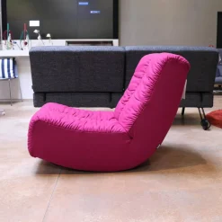 Brühl Relaxsessel|Sessel Lucky 1 Basic Rocking Chair Stoff Wollfilz Zyklam