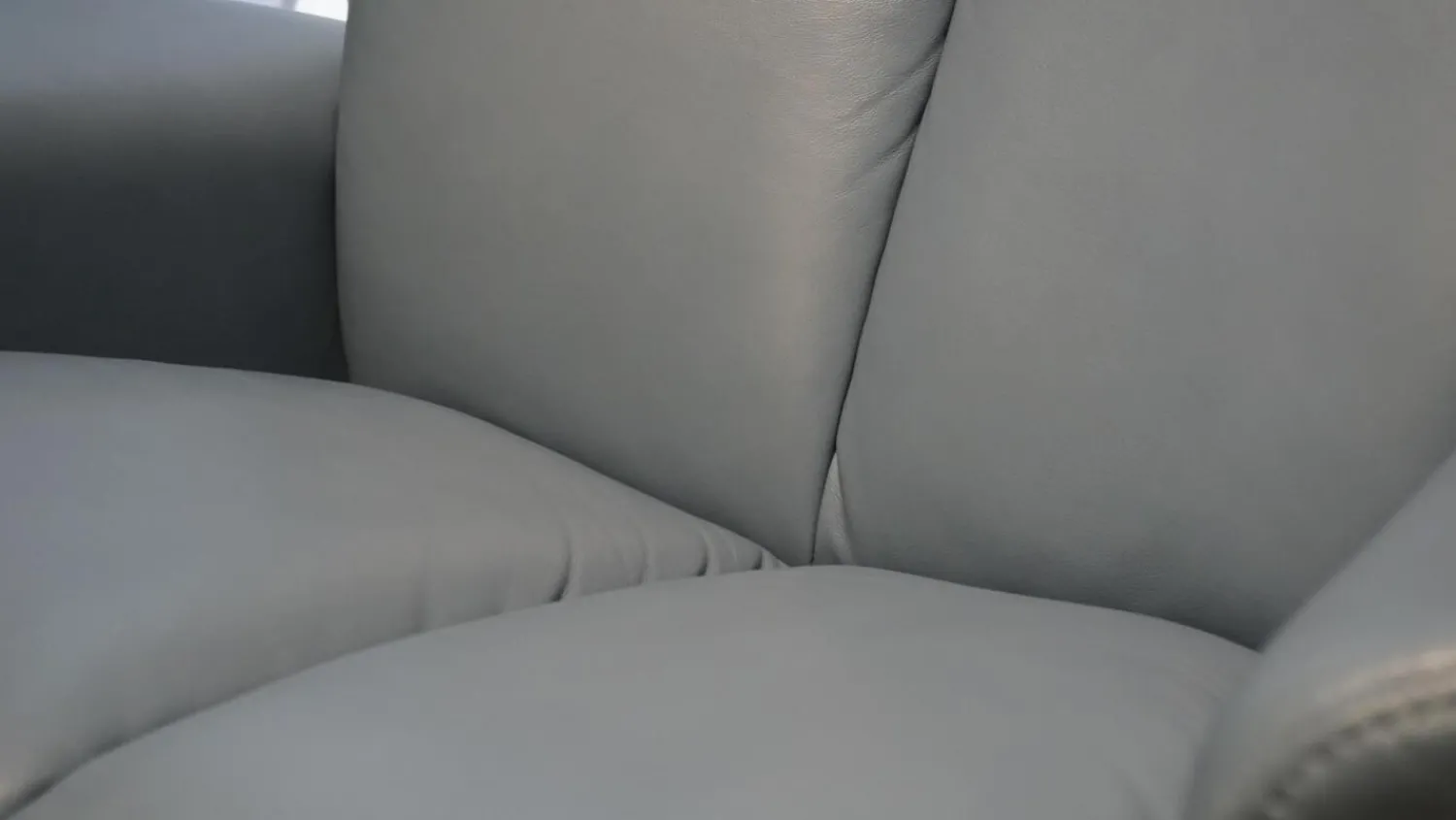 Stressless Relaxsessel|Sessel Magic M Leder Paloma Grau Gestell Signature Schwarz Inklusive Hocker